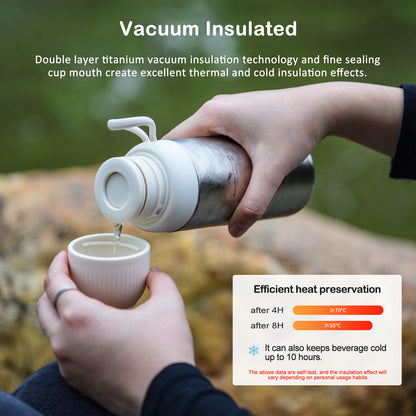 Boundless Voyage 300ml Titanium Vacuum Bottle – Double-Wall Lightweight Coffee & Water Bottle for Travel, Outdoor & Daily Use