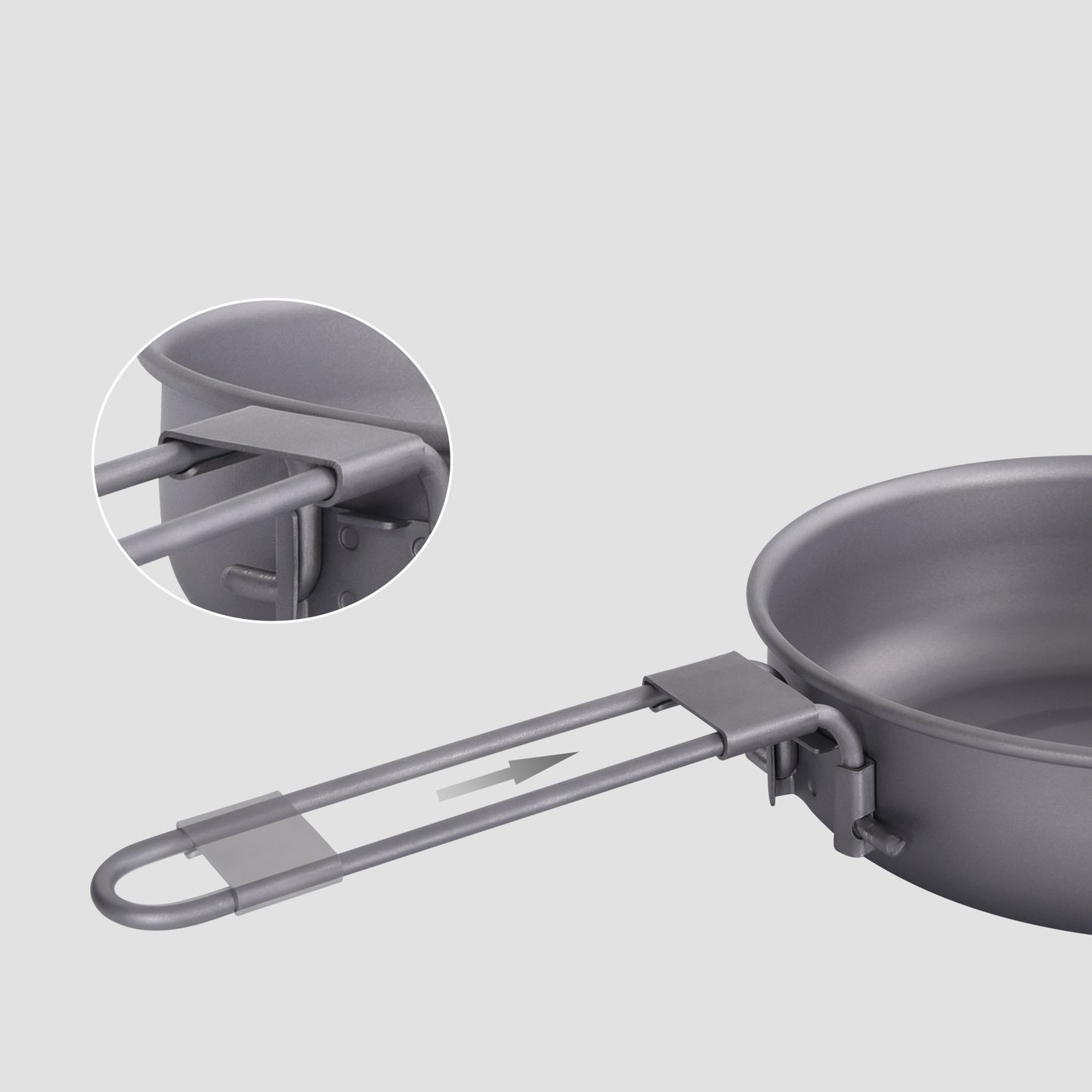 5 inch Titanium Camping Frying Pan – Ultralight Backpacking Cookware for Outdoor Cooking