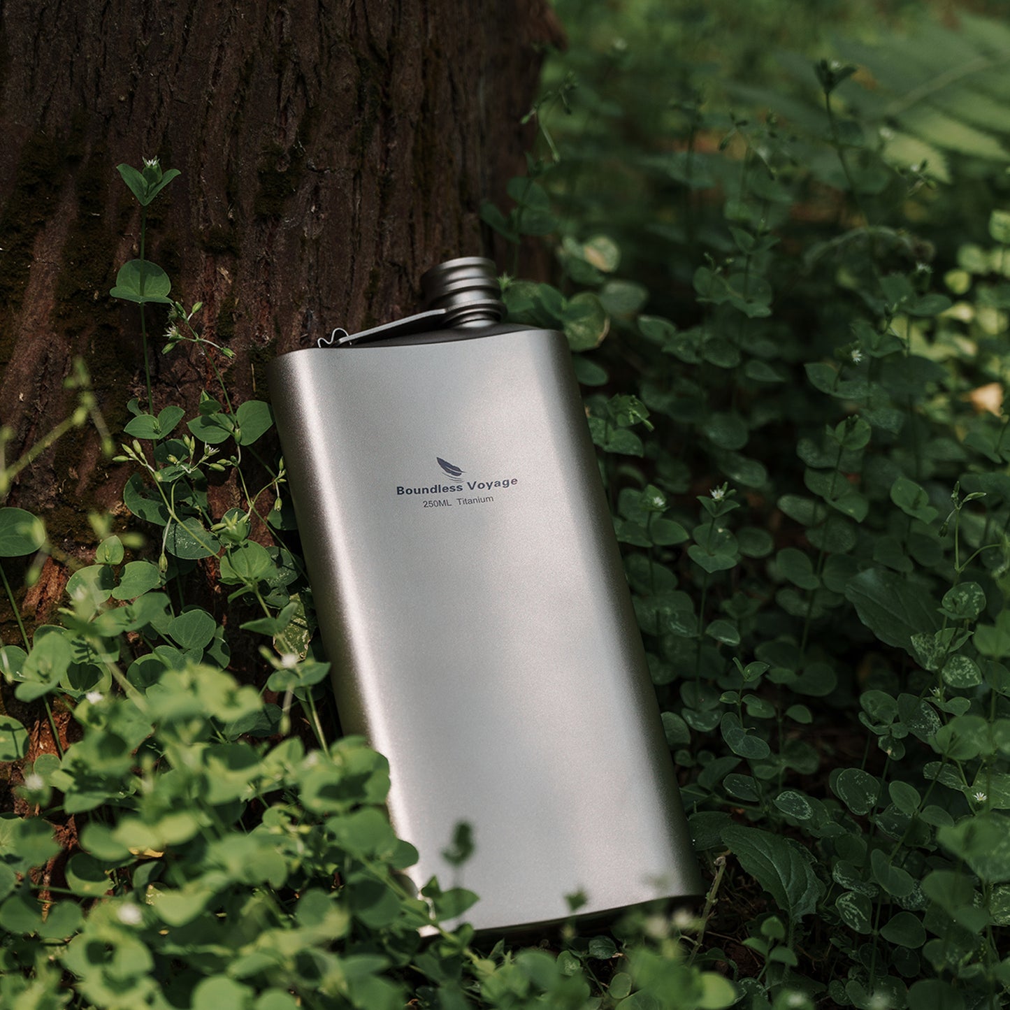 Boundless Voyage 250ml Titanium Hip Flask | Ultralight 8.5oz Pocket Whiskey Bottle | Leakproof & Non-Metallic Taste Liquor Flask for Camping, Hiking, EDC & Travel& Non-Metallic Taste Liquor Flask for Camping, Hiking & Travel Gift Set