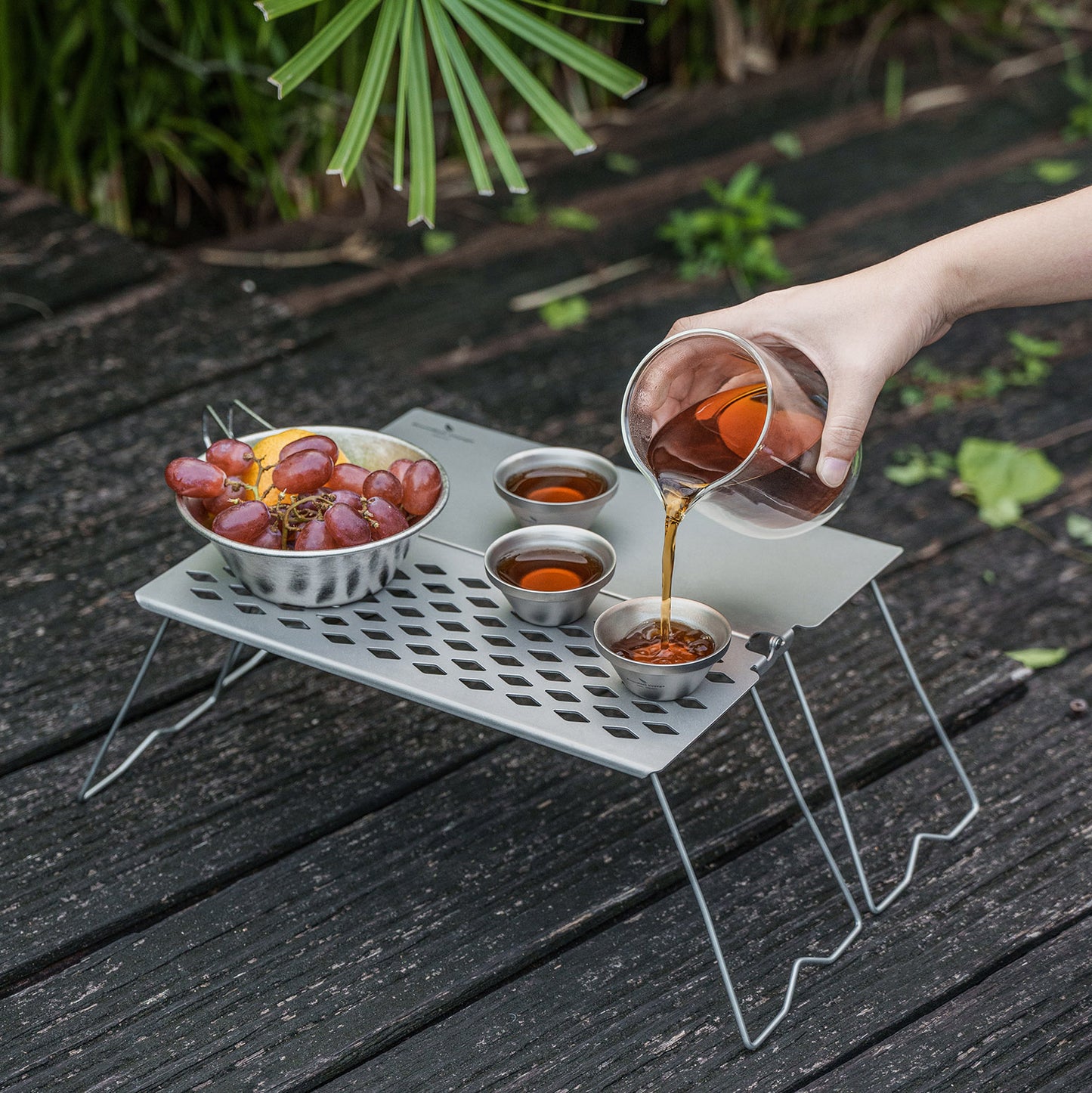Boundless Voyage Titanium Folding Camping Table with Legs Outdoor Tableware Suitable for Picnic Camping Outdoor Hiking Ti2028C