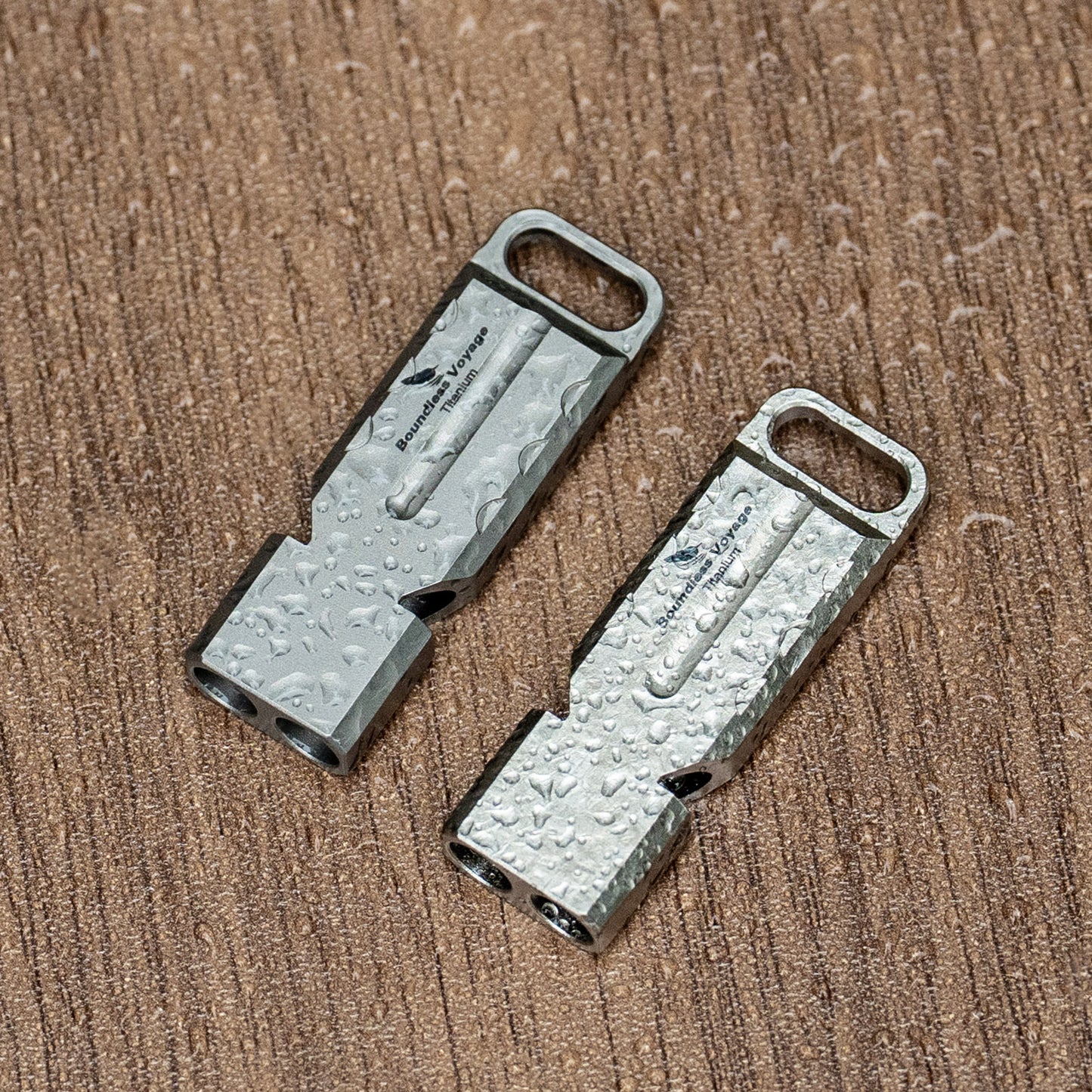 Boundless Voyage TA1 Titanium Dual Tube Survival Whistle – High Decibel Emergency Safety Whistle for Camping, Hiking, Backpacking & Outdoor Rescue