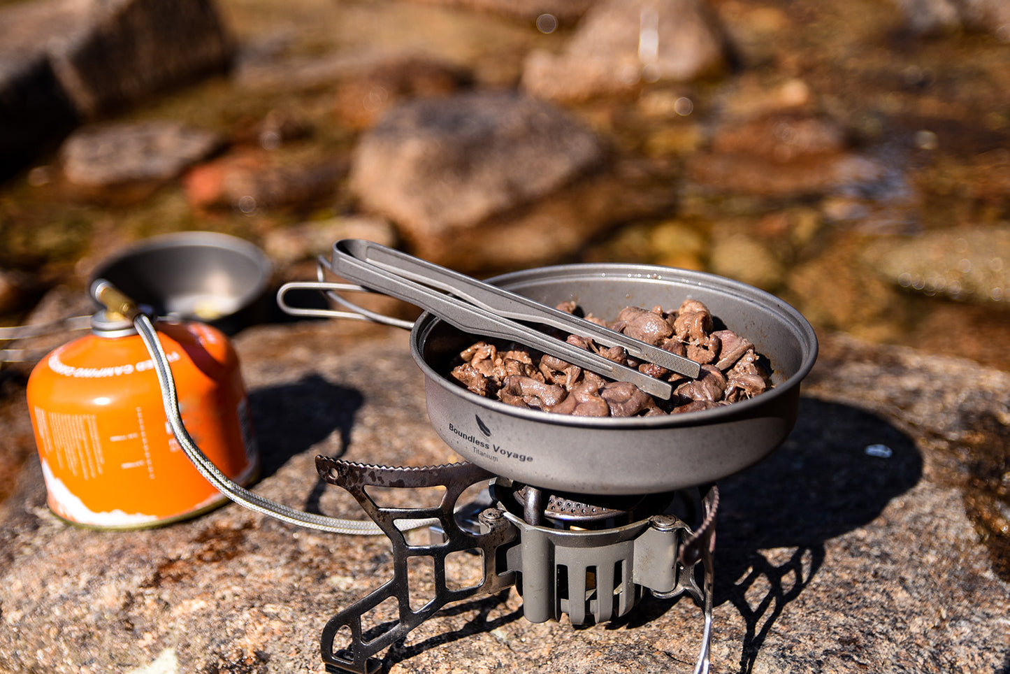 Boundless Voyage TA1 Titanium Pot & Pan Set 500ml + 1000ml with Lid – Ultralight Camping Cookware with Folding Handles for Hiking, Picnic & Outdoor Cooking