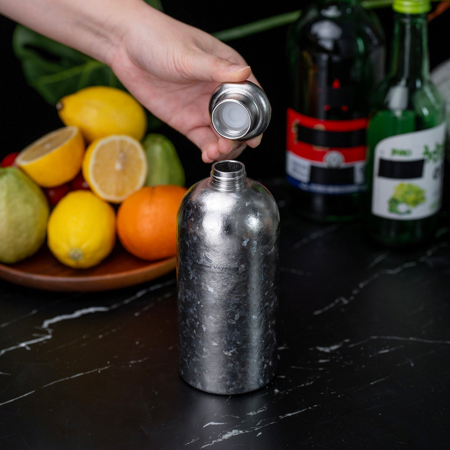 Boundless Voyage 500ml Titanium Hip Flask – Coating-Free Leakproof Liquor Bottle for Camping, Hiking & Travel