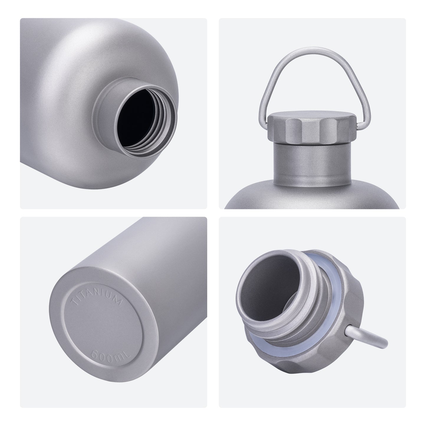 Boundless Voyage 600ml Titanium Bottle – Lightweight, Leak-Proof & Rust-Free for Camping, Hiking & Daily Hydration