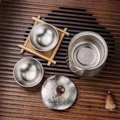 Boundless Voyage Titanium Double-Layer Tea Maker Cups Set Outdoor Camping Portable Tea Pot Tea Mug