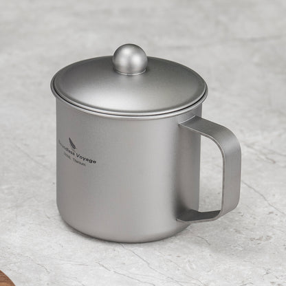 Boundless Voyage Titanium Camping Mug Cup with Lid Ultra-light Portable Hiking Backpacking