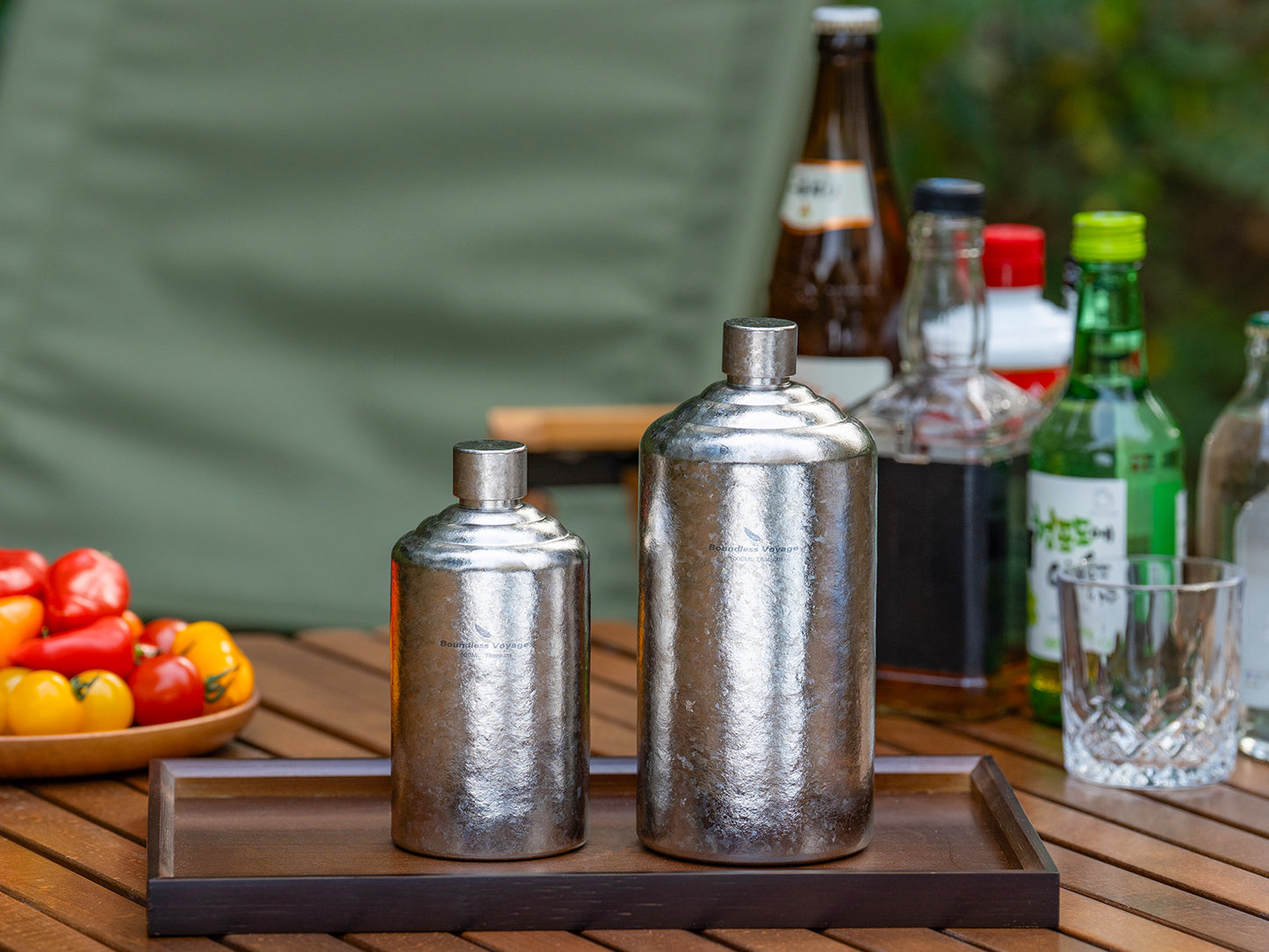 Boundless Voyage 500ml Pure Titanium Hip Flask | Ultralight Leakproof Whiskey & Spirit Bottle | Coating-Free Healthy Liquor Flask for Camping, Hiking & Travel