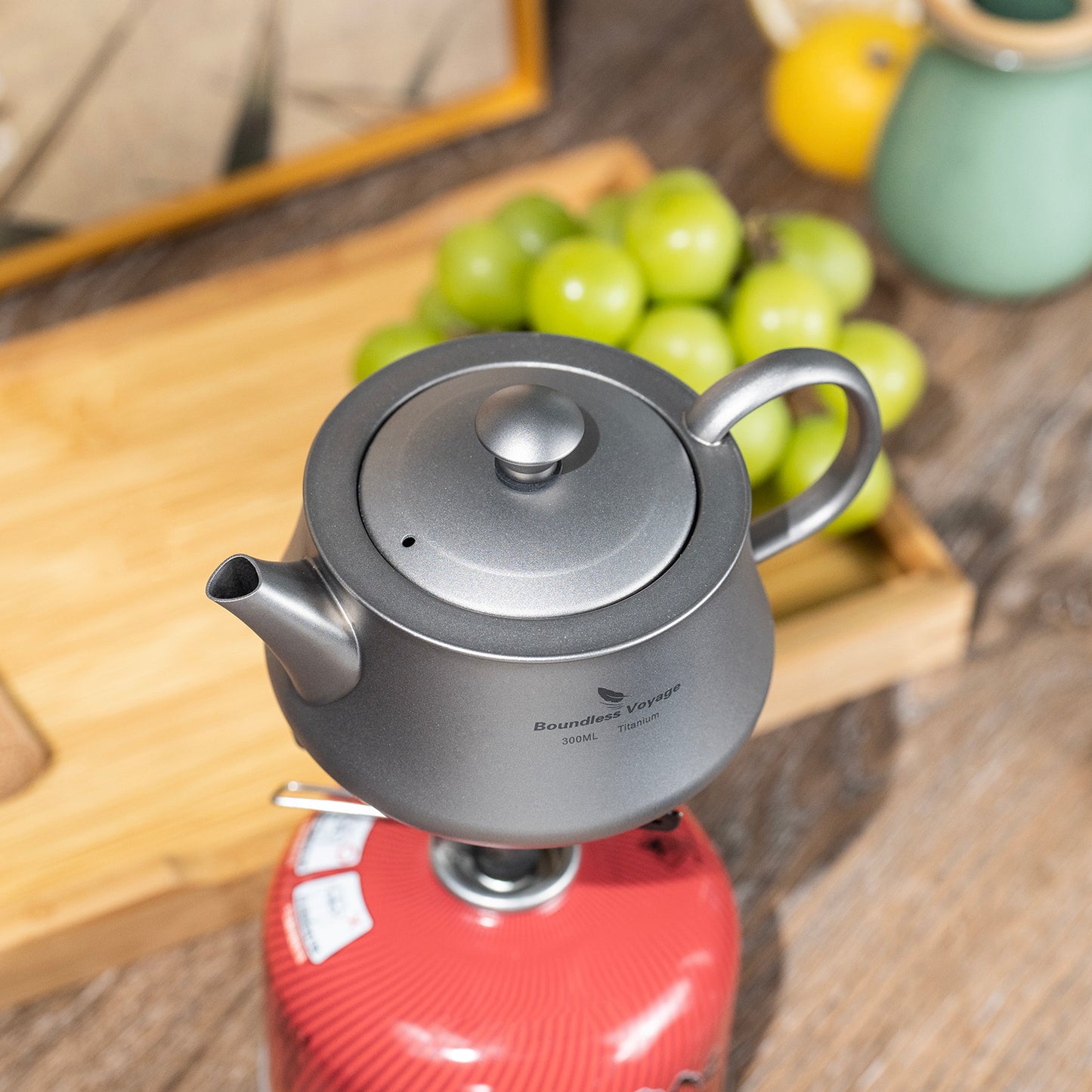 Boundless Voyage 300ml TA1 Titanium Mini Kettle – Ultralight Portable Coffee & Tea Pot for Camping, Hiking & Travel