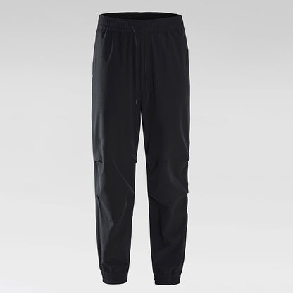 Unisex Summer Quick-Dry Joggers – Loose Fit, Long Pants for Outdoor Hiking & Casual Wear, Drawstring Cuffed Ankles