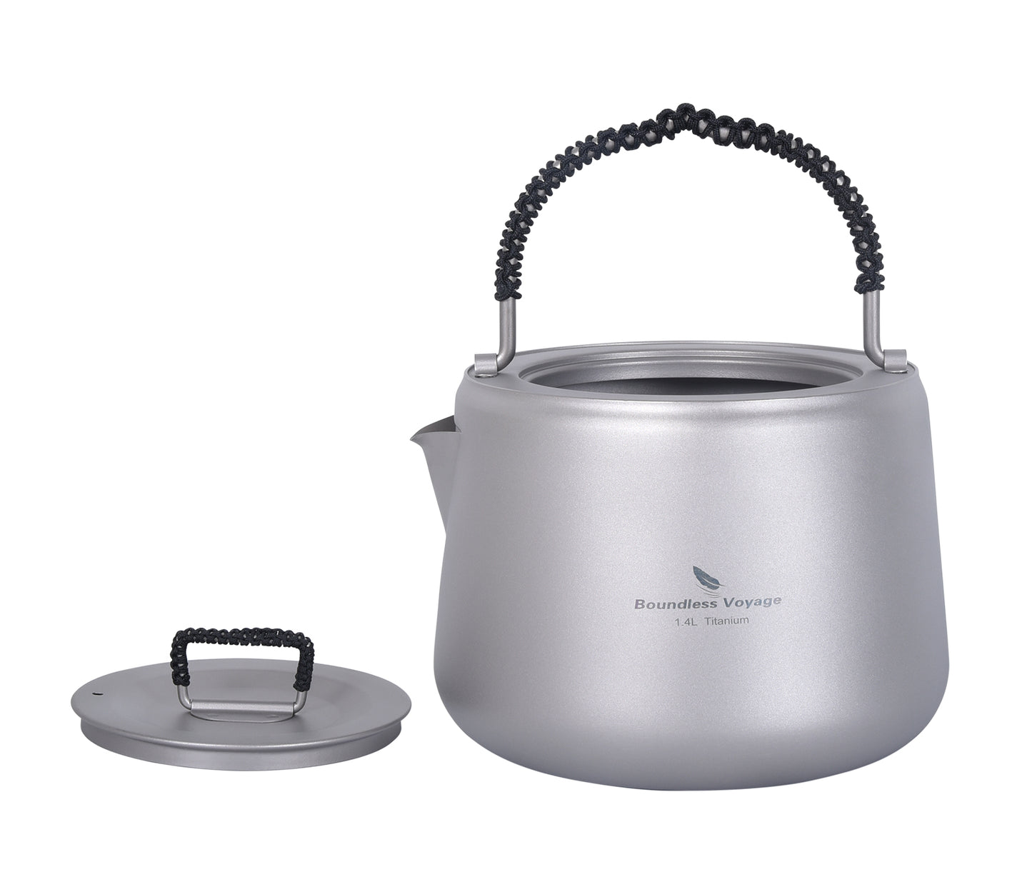 Boundless Voyage 1.4L Ultralight Titanium Kettle with Filter | Anti-Scald Handle & Lid | Perfect for Camping, Hiking, Tea & Coffee