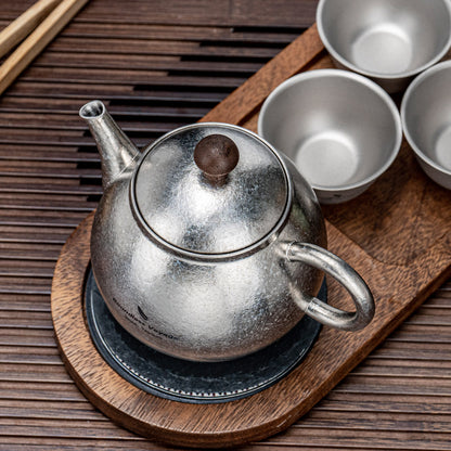 Boundless Voyage Titanium Kungfu Teapot with Lid and Handle Camping Coffee & Tea Pot for Outdoor Backpacking Hiking Teapot 380ml