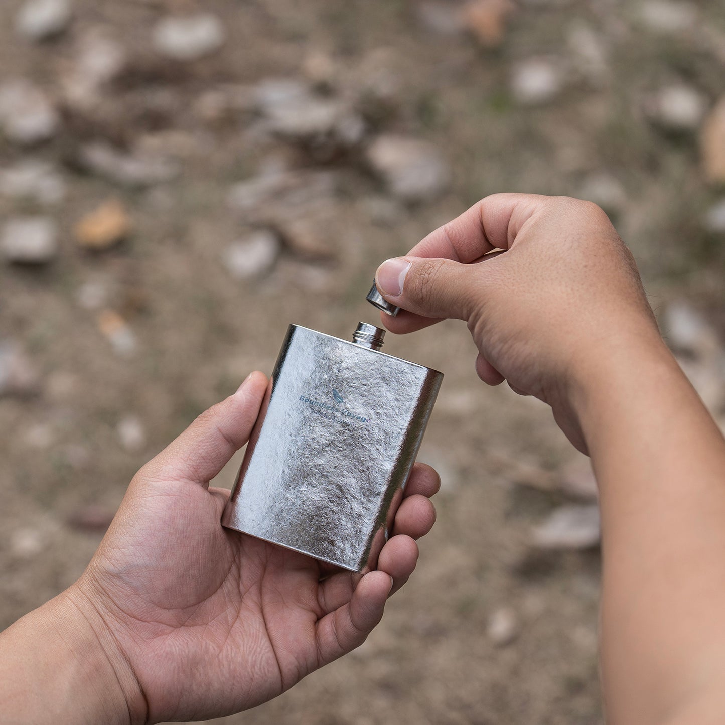 Boundless Voyage 100ml Titanium Flask – Ultralight Mini Ti Bottle for Whiskey, Wine, Water & Travel