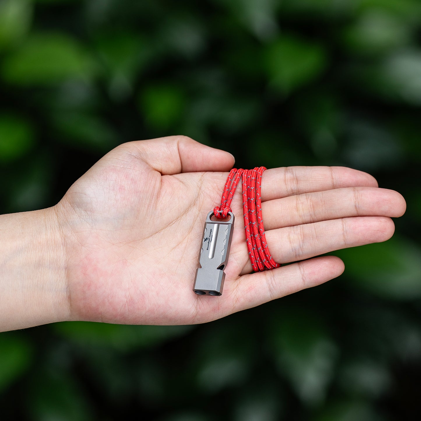 Boundless Voyage TA1 Titanium Dual Tube Survival Whistle – High Decibel Emergency Safety Whistle for Camping, Hiking, Backpacking & Outdoor Rescue