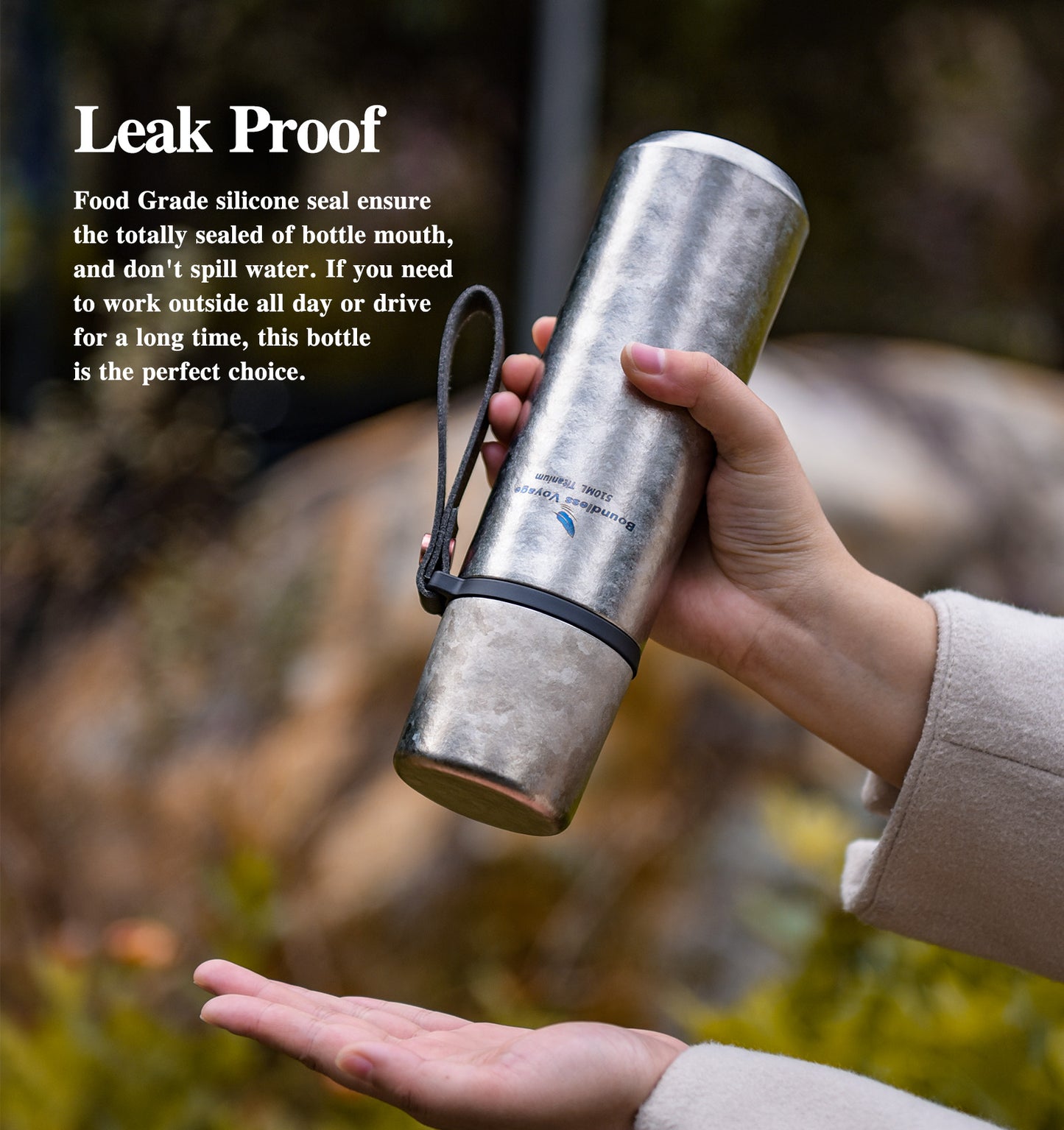 Boundless Voyage 510ml Titanium Insulated Water Bottle – Lightweight, Heat-Retaining & Perfect for Hiking, Travel & Daily Use