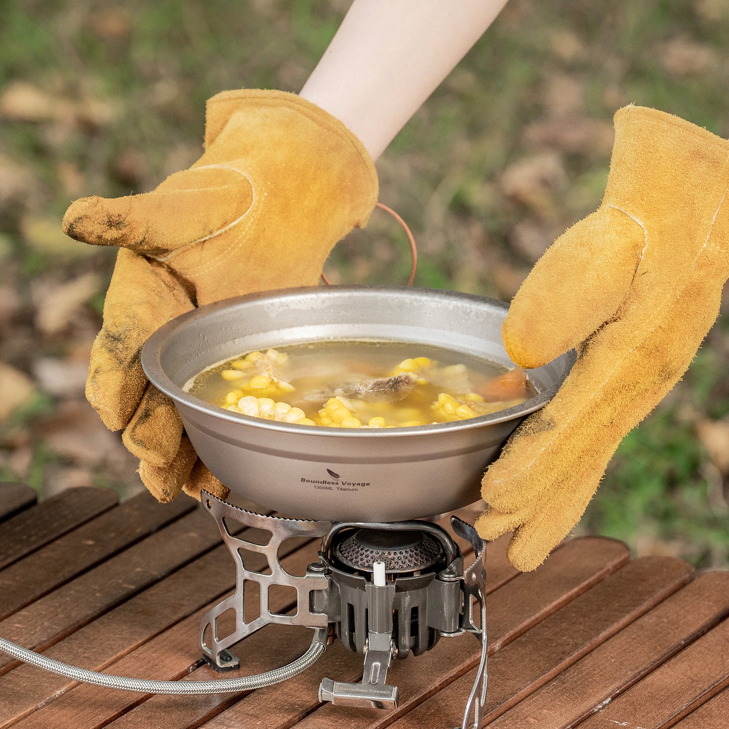 Boundless Voyage 500ml Titanium Bowl Rice Soup Salad Serving Bowl Ultralight Outdoor Camping Travel Durable Portable Tableware
