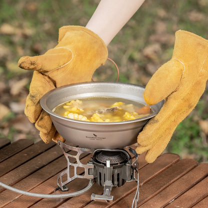 Boundless Voyage 500ml Titanium Bowl Rice Soup Salad Serving Bowl Ultralight Outdoor Camping Travel Durable Portable Tableware