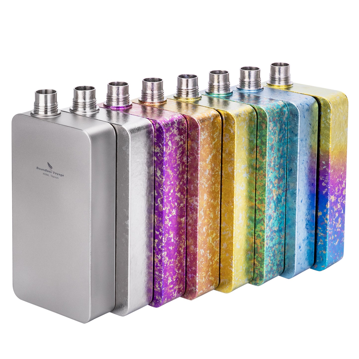 Boundless Voyage 400ml Titanium Flask with Funnel – Lightweight Leakproof Hip Flask for Camping, Travel & Everyday Carry