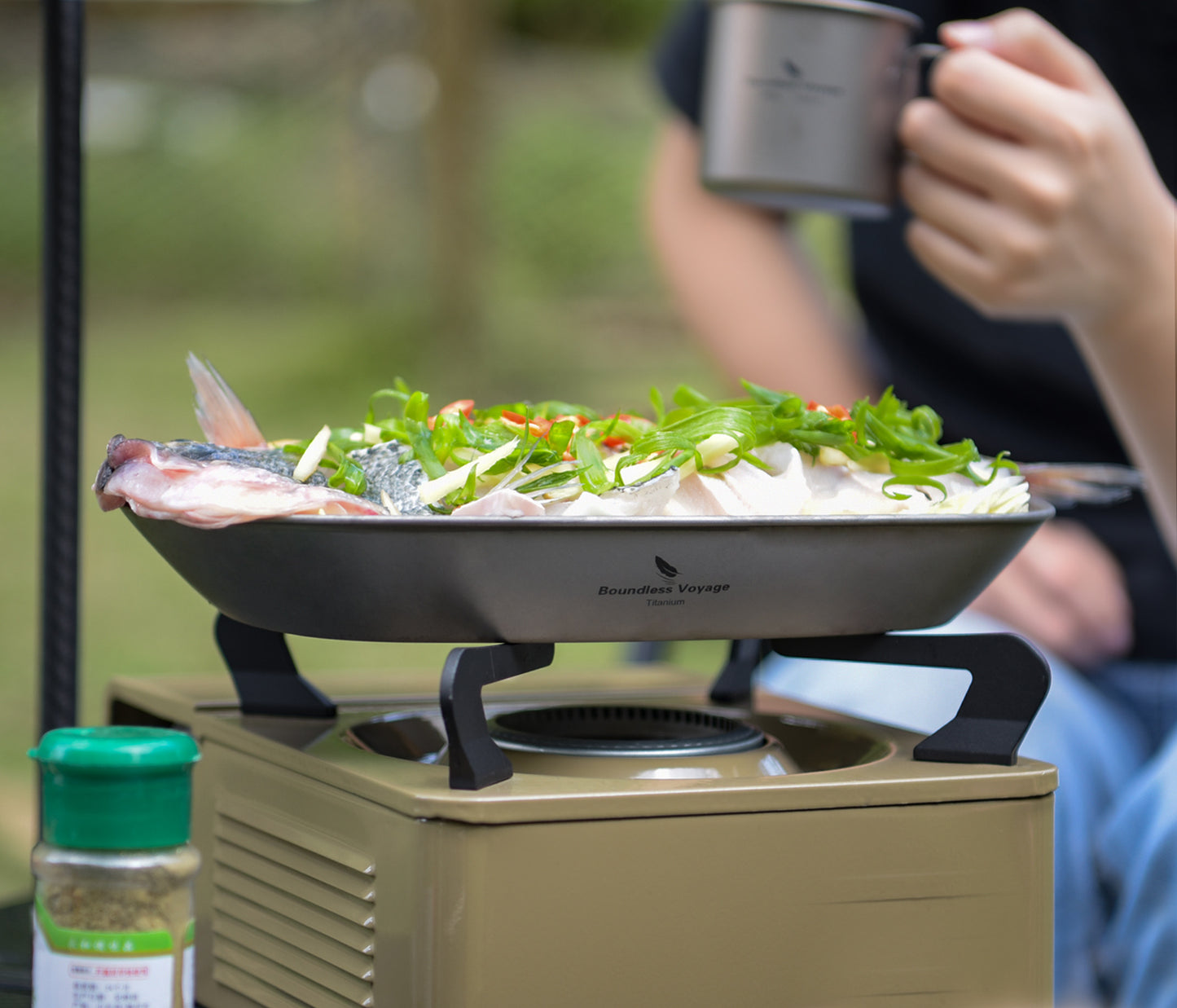 Boundless Voyage Pure Titanium Ultralight Plate – Portable Camping Dish with Carry Bag for Outdoor Tableware & Travel