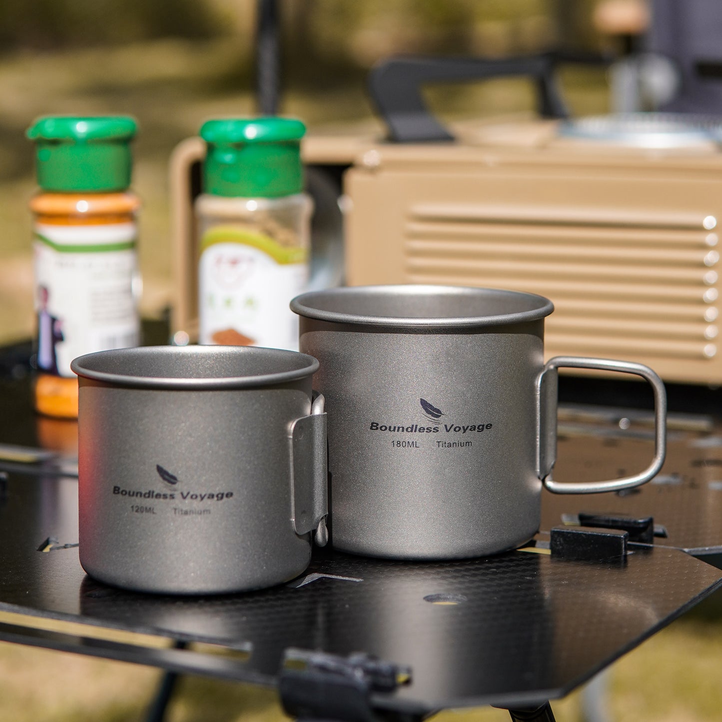 Boundless Voyage Ultralight Titanium Cup | 120ml / 180ml Portable Tea & Wine Mug | Premium Metal Drinking Glass for Camping, Coffee & Outdoor Spirits