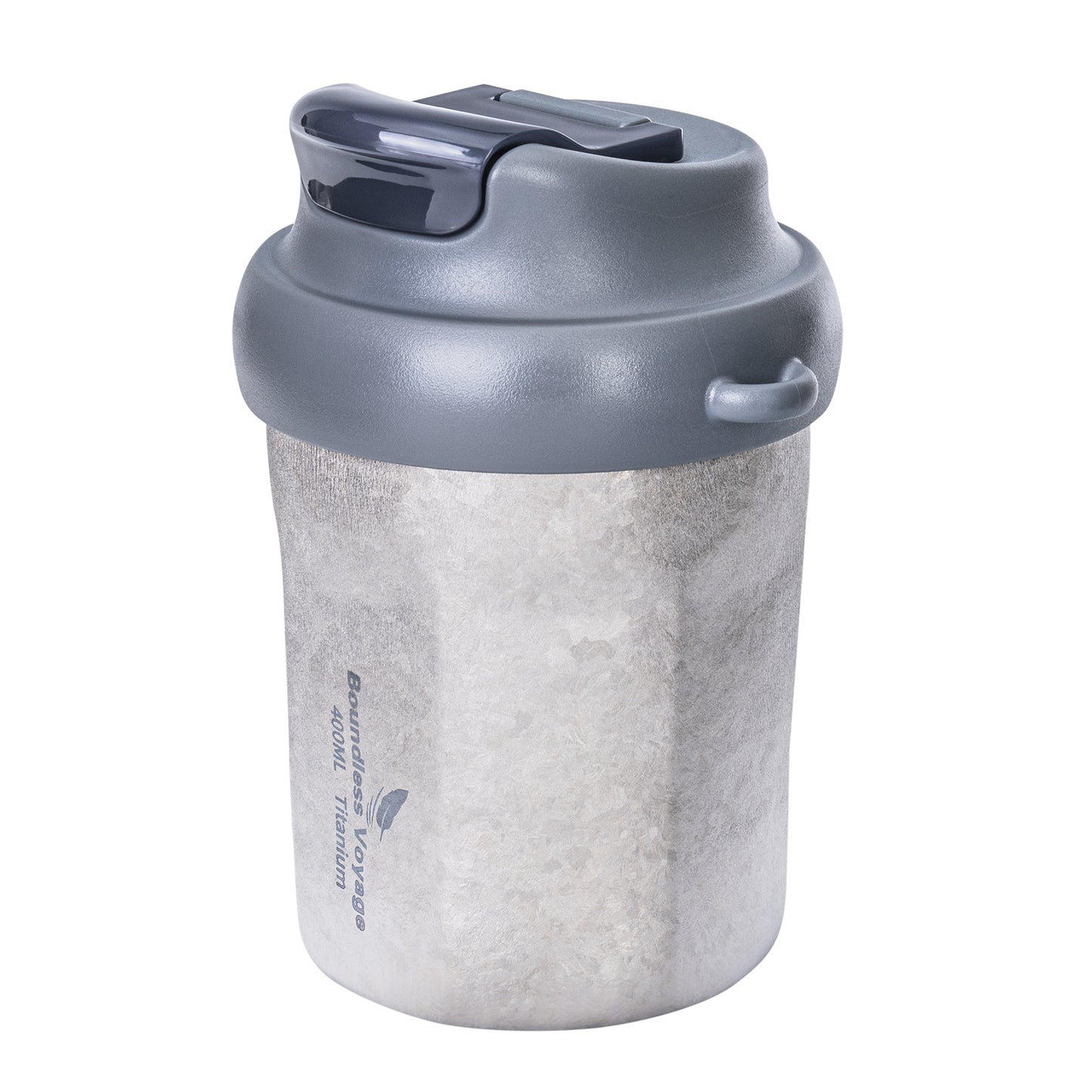 Boundless Voyage 400ml Titanium Vacuum Insulated Travel Mug | Ultralight Leak-Proof Thermos with Lid | Healthy Reusable Coffee Cup for Travel, Office & Camping