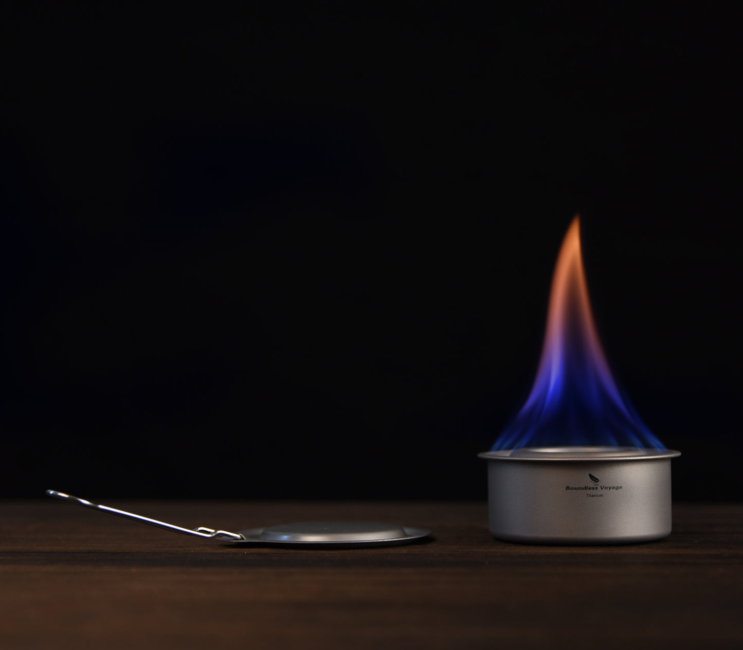 Boundless Voyage TA1 Titanium Camping Alcohol Spirit Stove – Ultralight Outdoor Mini Wood Burner with Pot Stand for Hiking, Backpacking & Survival