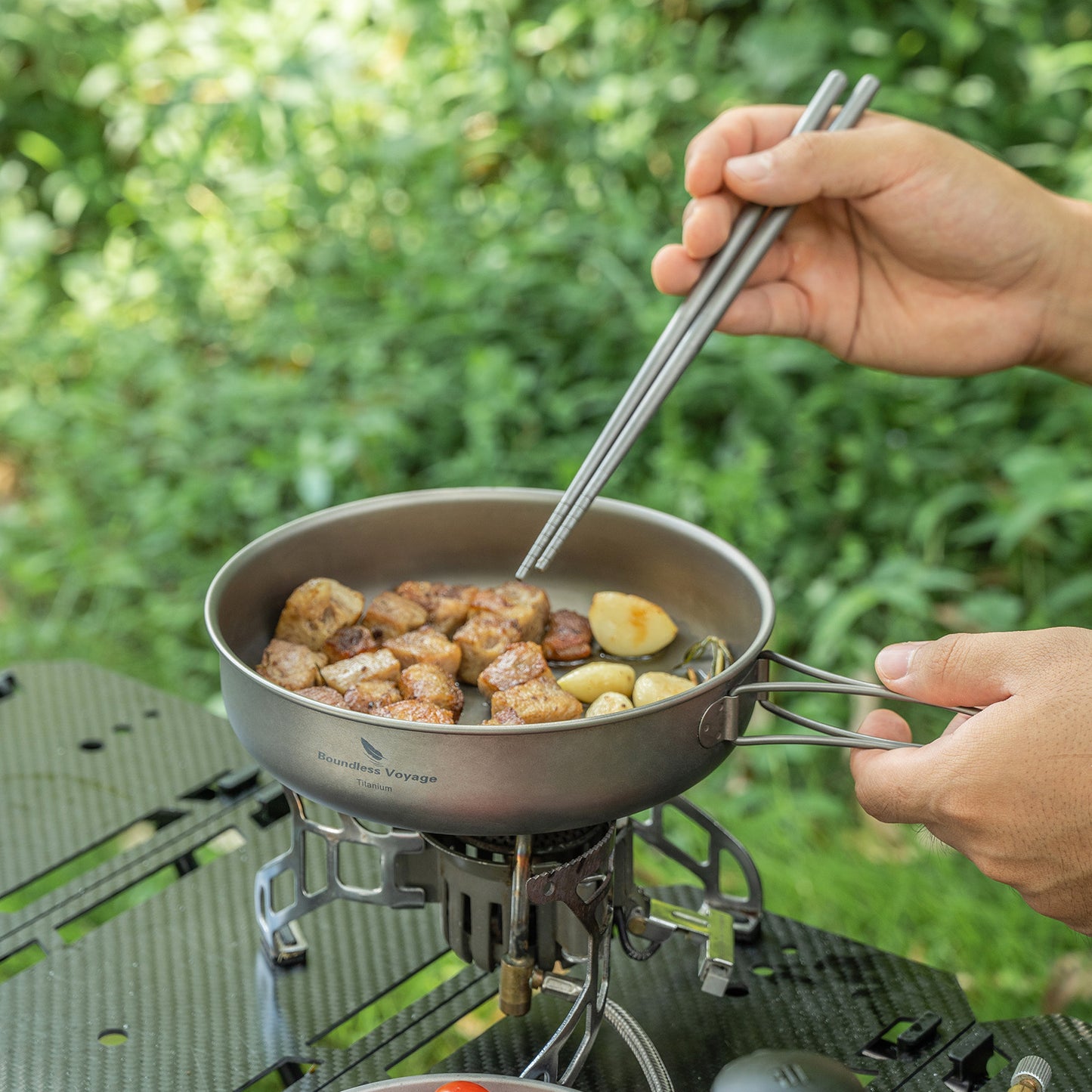 Boundless Voyage Titanium Nonstick Frying Pan 7 Inch – Ultralight, Scratch-Resistant Skillet for Eggs, Pancakes & Everyday Cooking