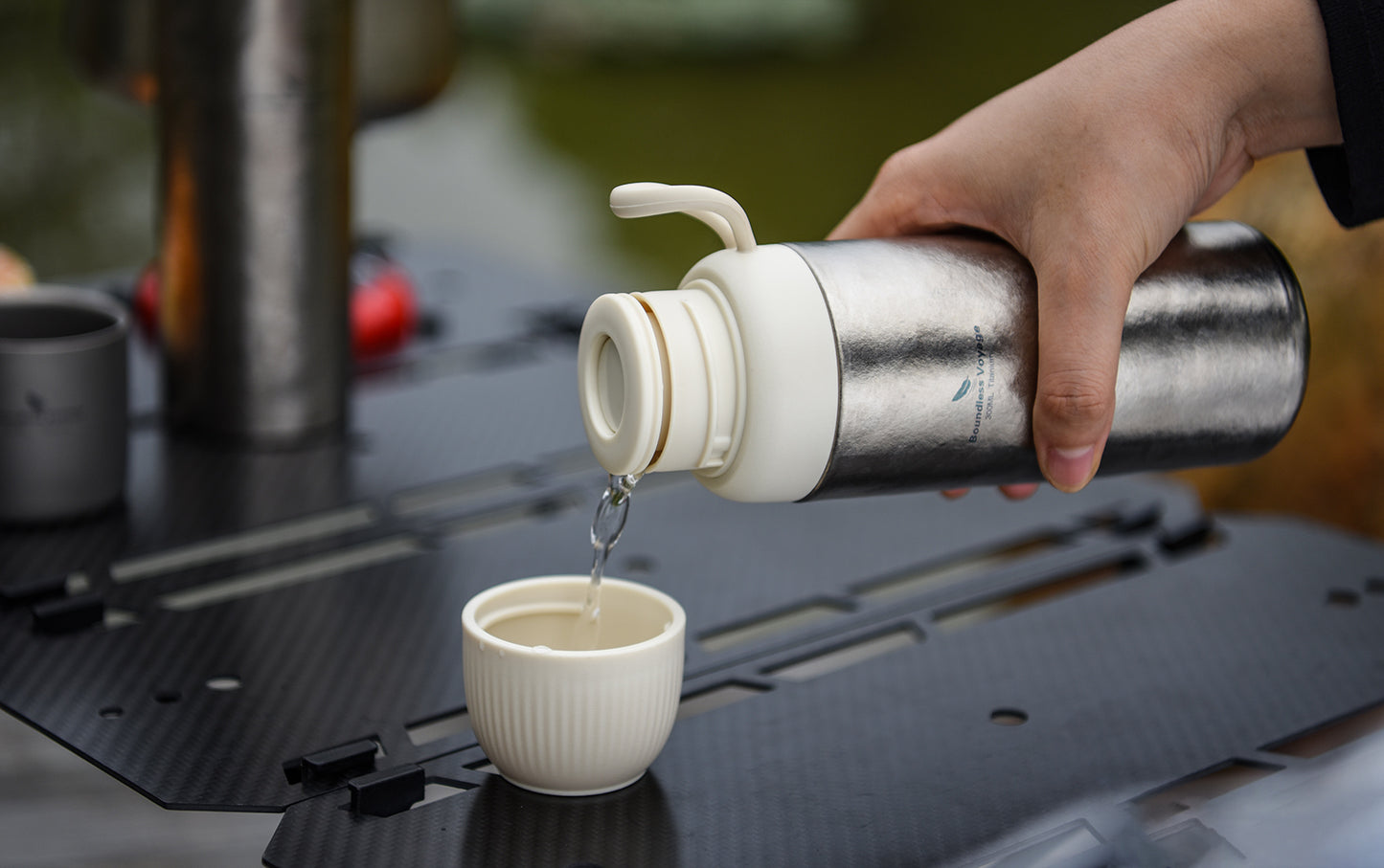 Boundless Voyage 300ml Titanium Vacuum Bottle – Double-Wall Lightweight Coffee & Water Bottle for Travel, Outdoor & Daily Use