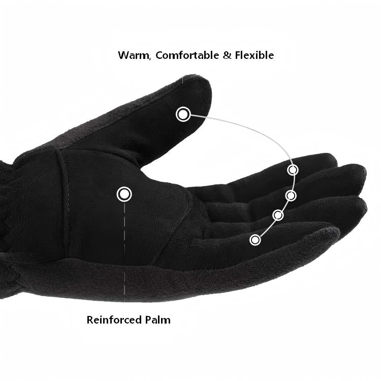 Winter Cycling Gloves with Suede-Like Palm – Durable, Fleece-Lined Thermal Gloves for Men & Women