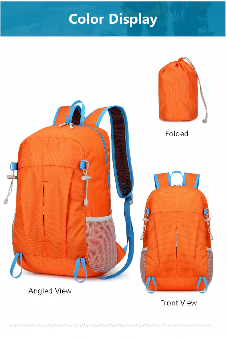 Lightweight Foldable Hiking Backpack – Waterproof Travel Daypack for Men & Women