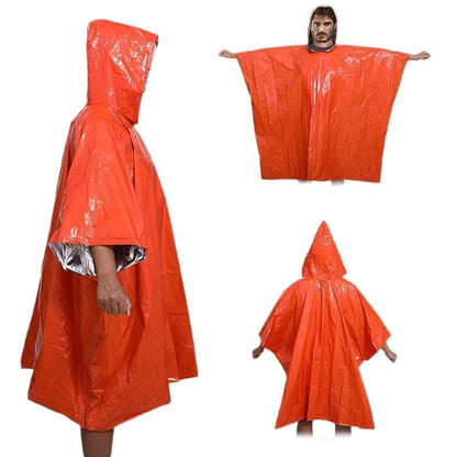 Multi-Purpose Emergency Raincoat – Lightweight Reflective Windproof Poncho for Outdoor Adventures