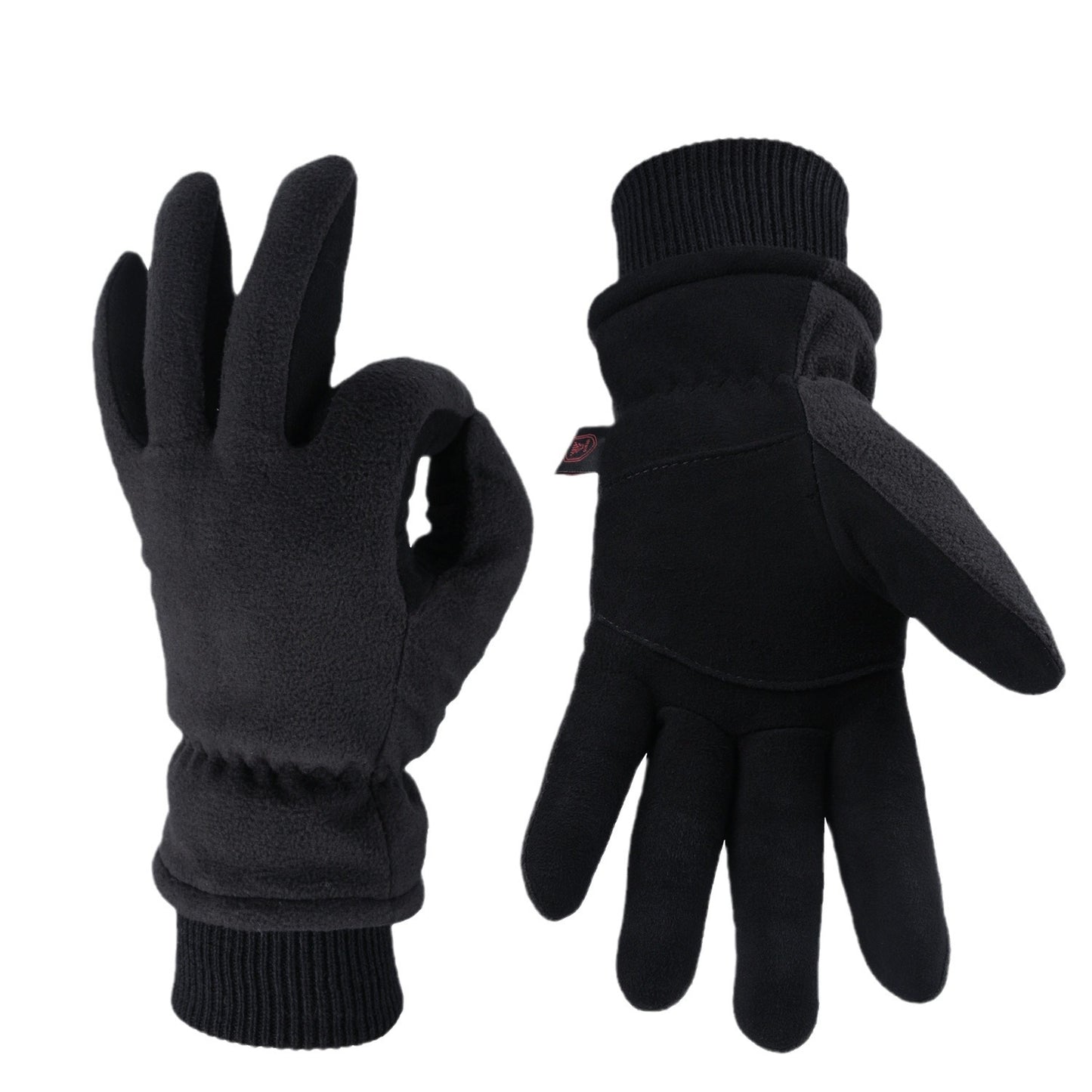 Winter Cycling Gloves with Suede-Like Palm – Durable, Fleece-Lined Thermal Gloves for Men & Women