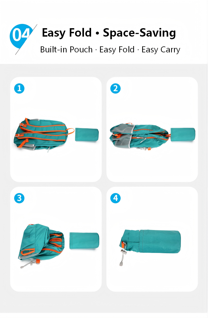 Lightweight Foldable Hiking Backpack – Waterproof Travel Daypack for Men & Women