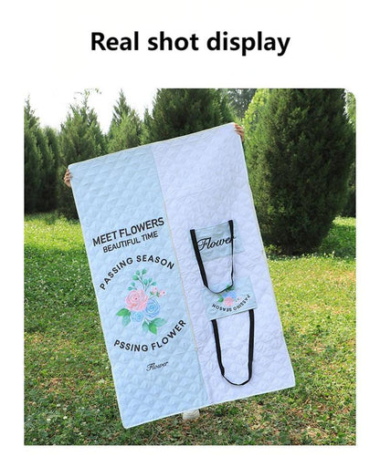 Foldable Picnic Blanket Backpack | Portable Outdoor Mat with Zipper | Waterproof & Moisture-Proof