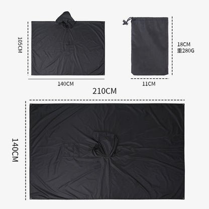 3-in-1 Multifunctional Tactical Rain Poncho for Adults | Waterproof & Breathable | Cycling, Hiking, Camping, and Outdoor Use