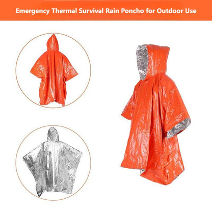 Multi-Purpose Emergency Raincoat – Lightweight Reflective Windproof Poncho for Outdoor Adventures
