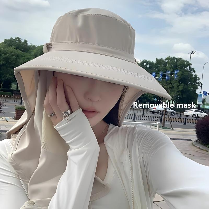 Full-Coverage Sun Hat with Face & Neck Mask – Breathable UV Protection Outdoor Cap for Summer