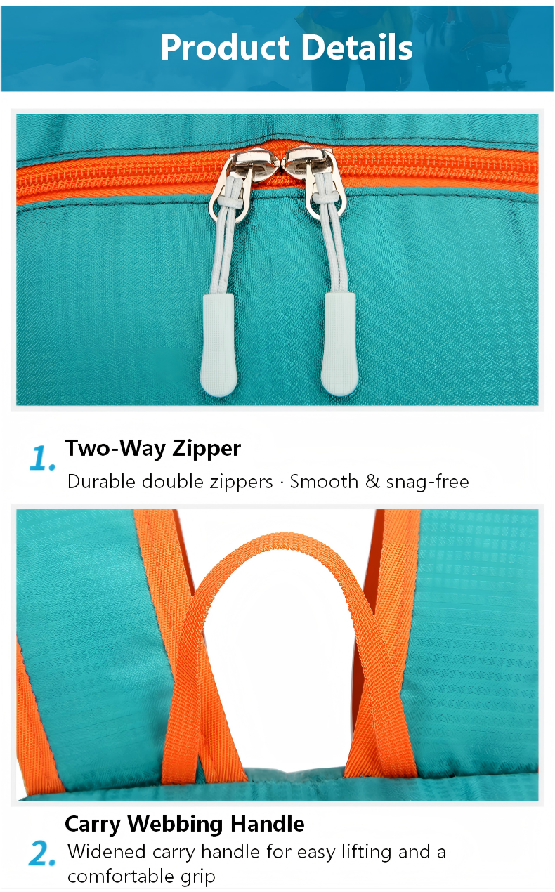 Lightweight Foldable Hiking Backpack – Waterproof Travel Daypack for Men & Women