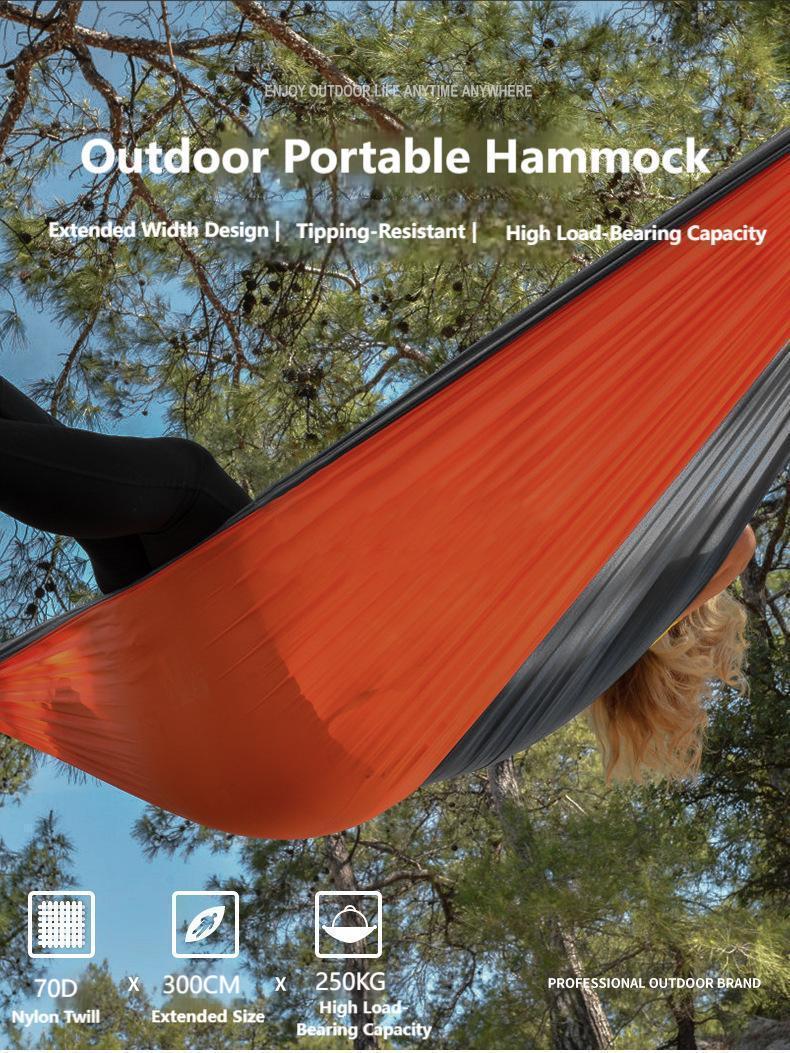 Single-Person Portable Hammock | Lightweight, Durable | Ideal for Camping, Hiking & Outdoor Relaxation