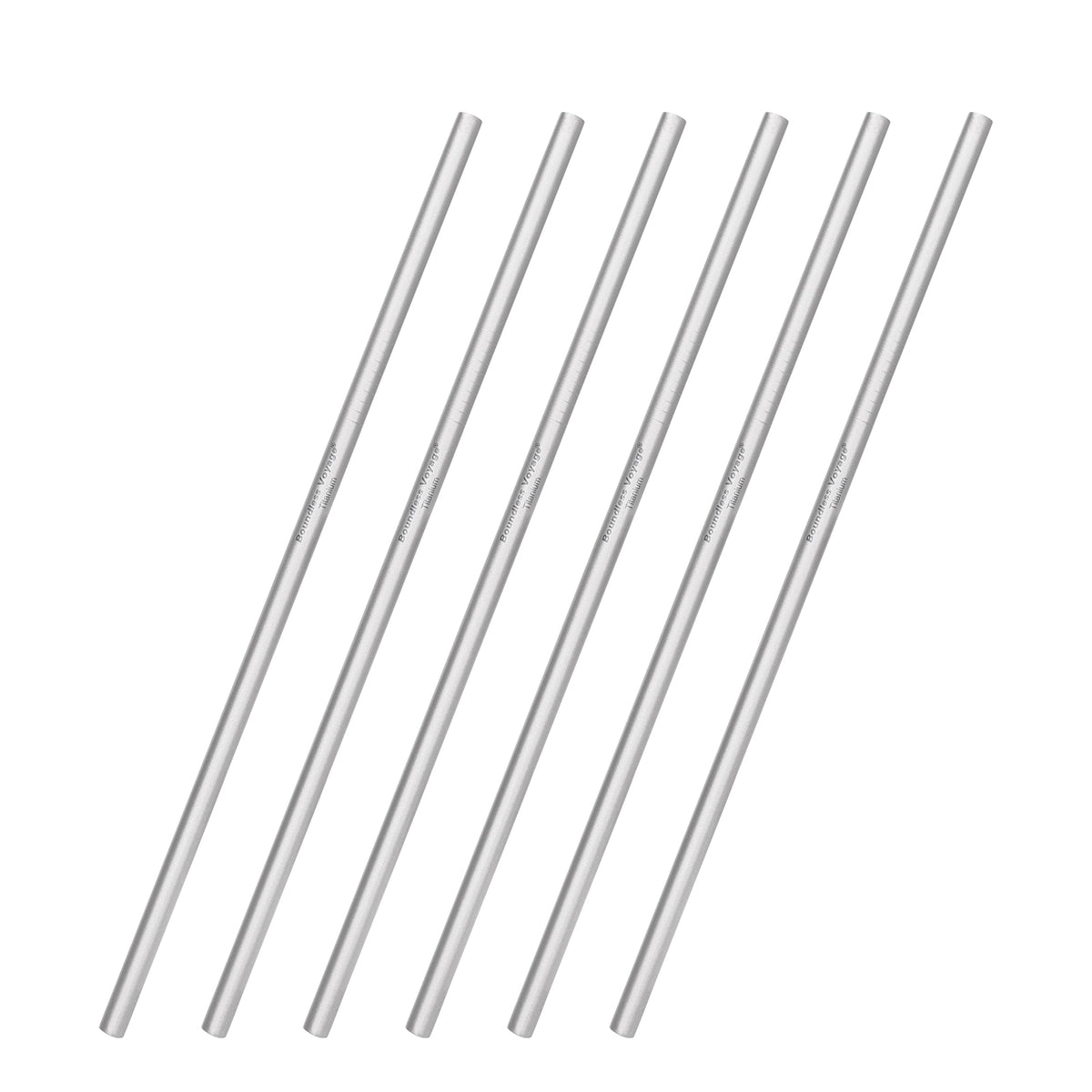 Boundless Voyage Titanium Straw 215mm – TA1 Pure Titanium Reusable Straight Straw with Cleaning Brush & Carry Bag