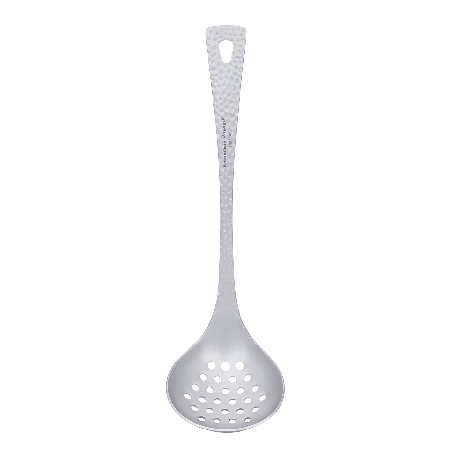 Boundless Voyage Titanium Skimmer Spoon – Ultralight Camping Slotted Spoon for Cooking, Frying & Outdoor Dining