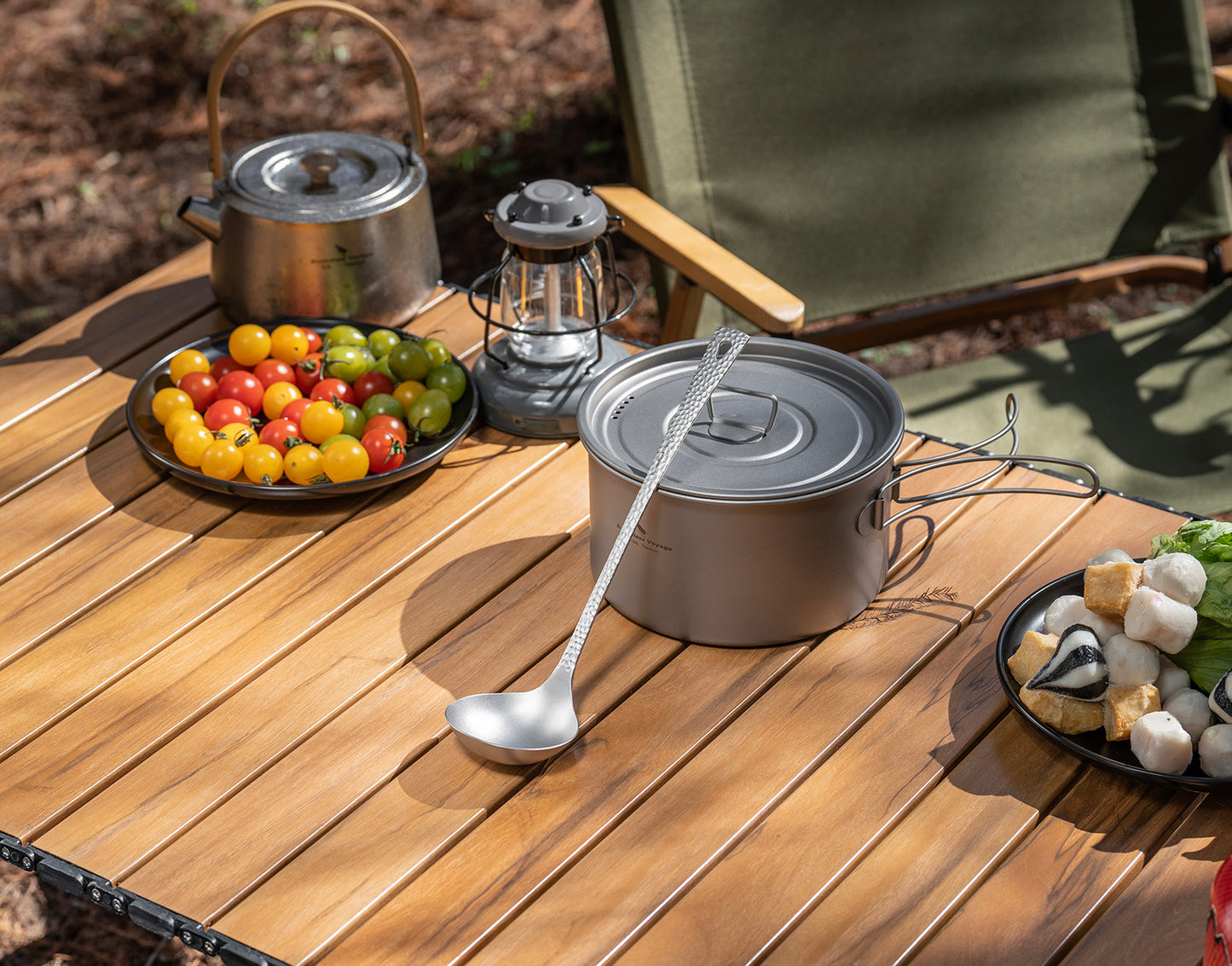 Boundless Voyage Titanium Ladle – Durable Long Handle Soup Spoon for Cooking, Gravy, Sauces & Outdoor Use