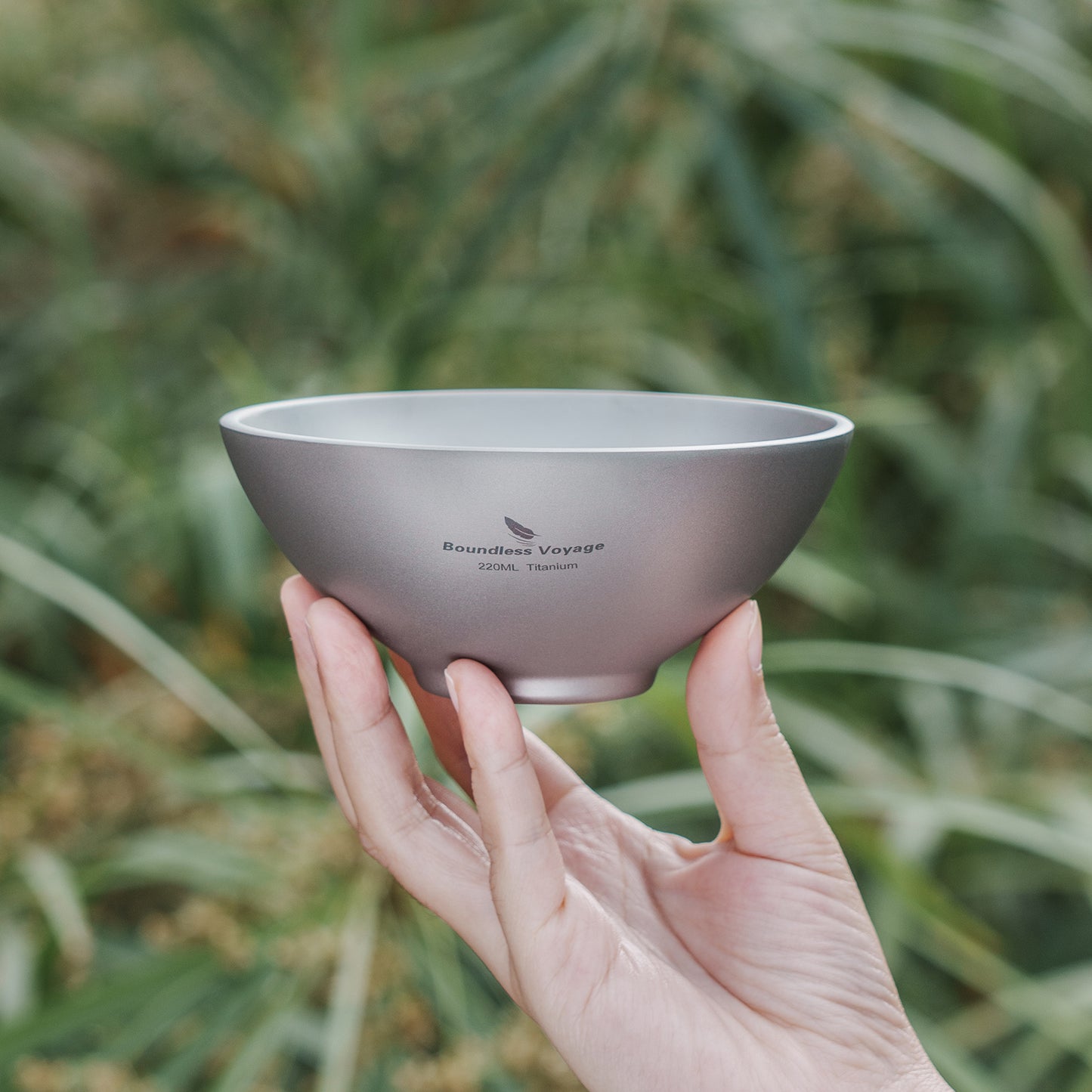 Boundless Voyage Titanium Double-Wall Bowl 220ml | Ultralight Insulated Camping Bowl | Portable Outdoor Tableware for Soup, Rice & Kids