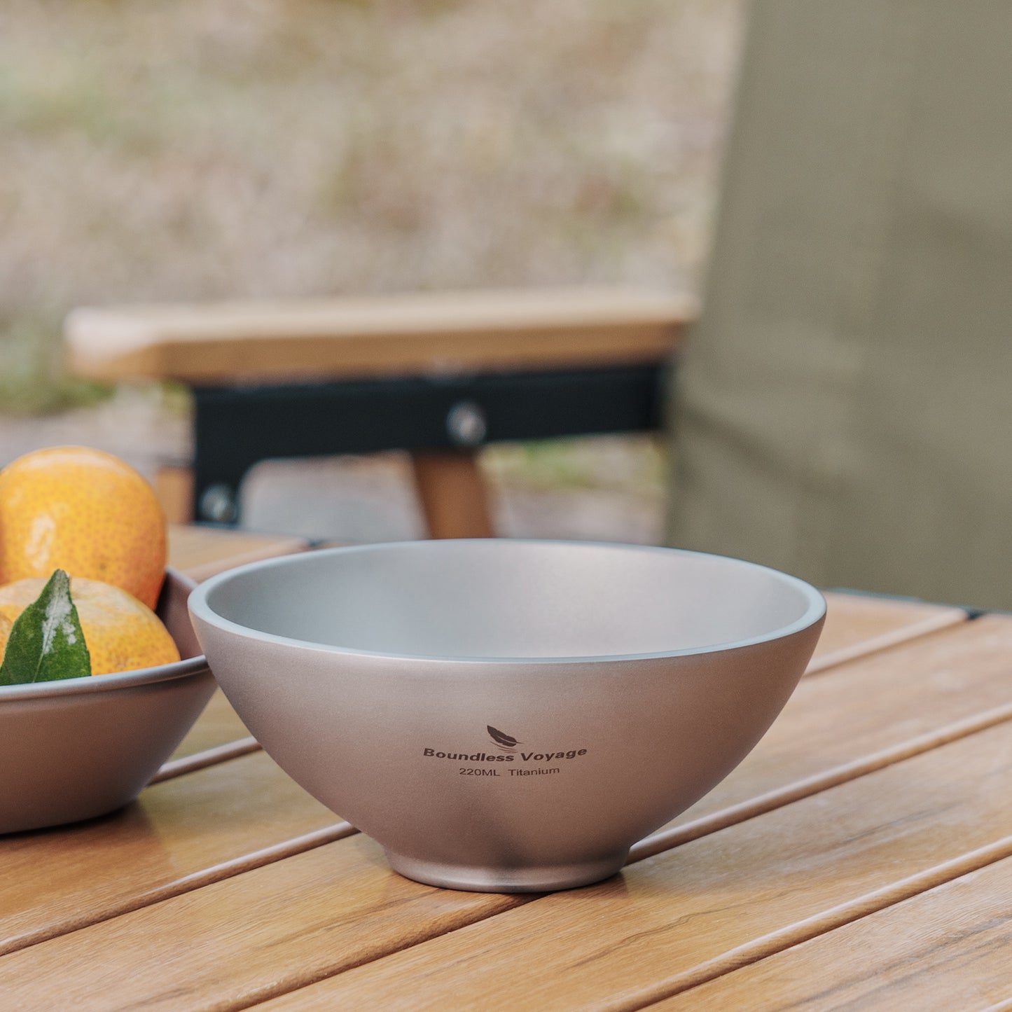 Boundless Voyage Titanium Double-Wall Bowl 220ml | Ultralight Insulated Camping Bowl | Portable Outdoor Tableware for Soup, Rice & Kids