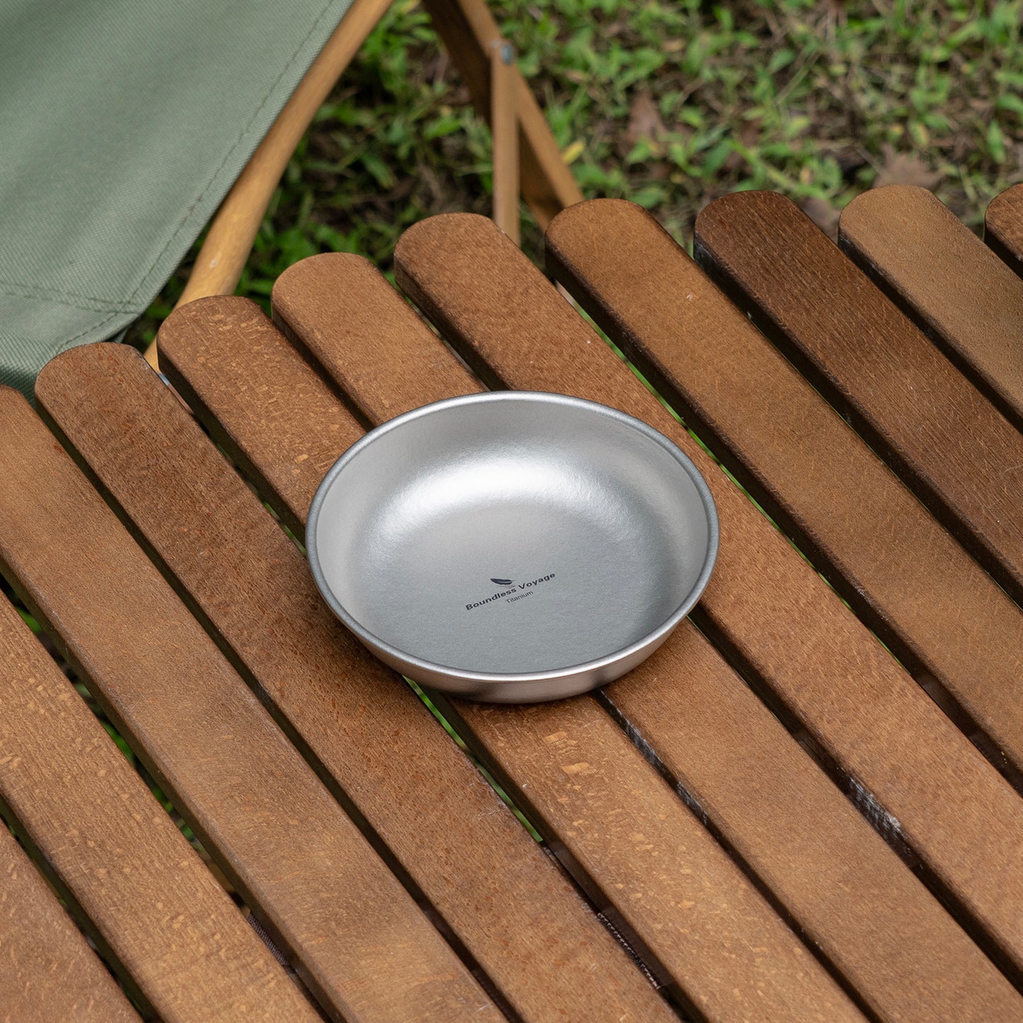 Boundless Voyage Titanium Camping Plate 150ml – Portable Ultralight Dining Bowl for Outdoor Meals & Travel