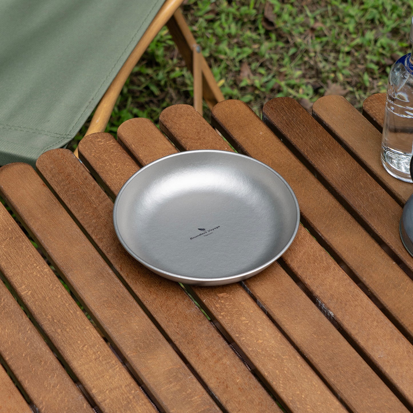 Boundless Voyage Titanium Camping Plate 250ml – Portable Ultralight Dining Bowl for Outdoor Meals & Travel