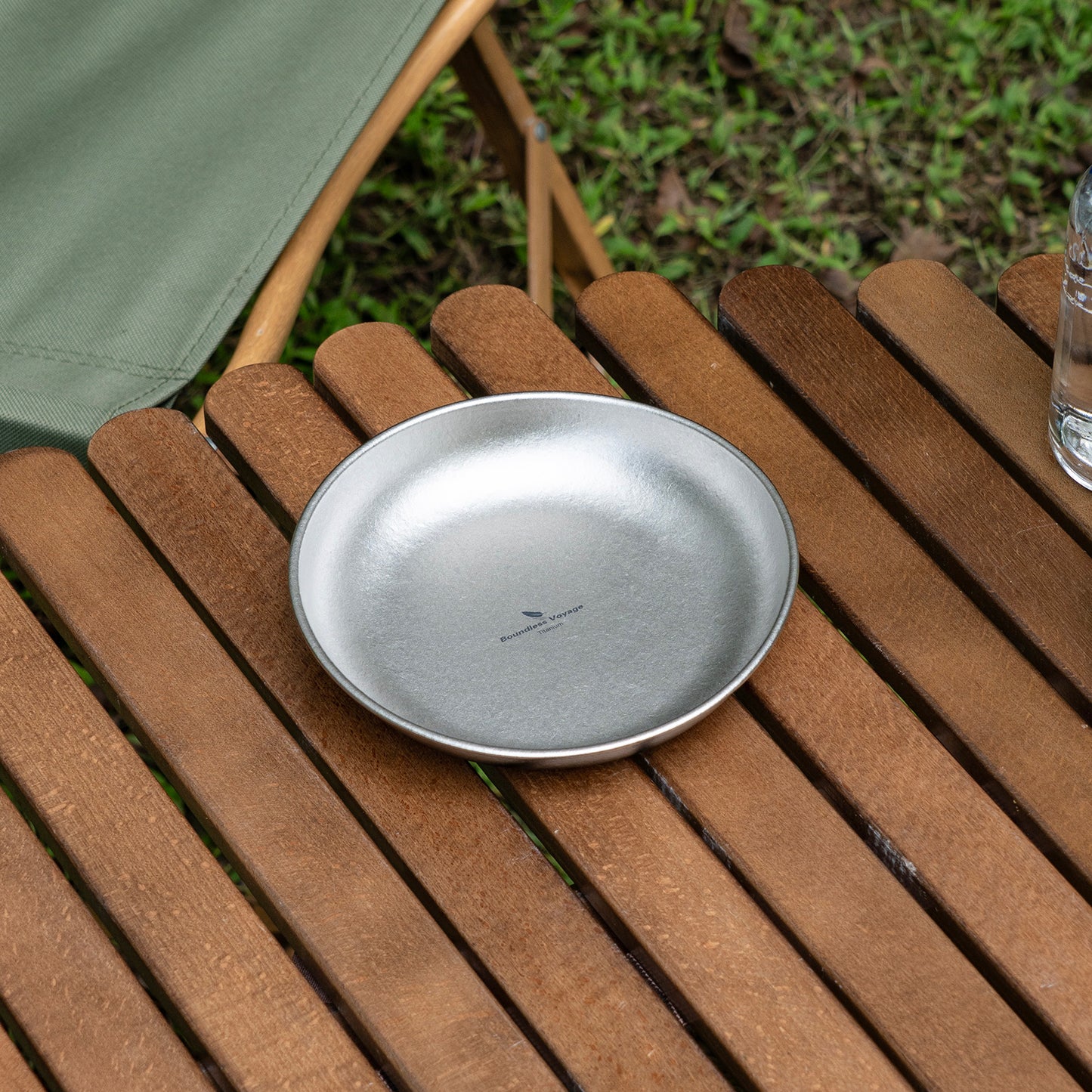 Boundless Voyage Titanium Camping Plate 250ml – Portable Ultralight Dining Bowl for Outdoor Meals & Travel