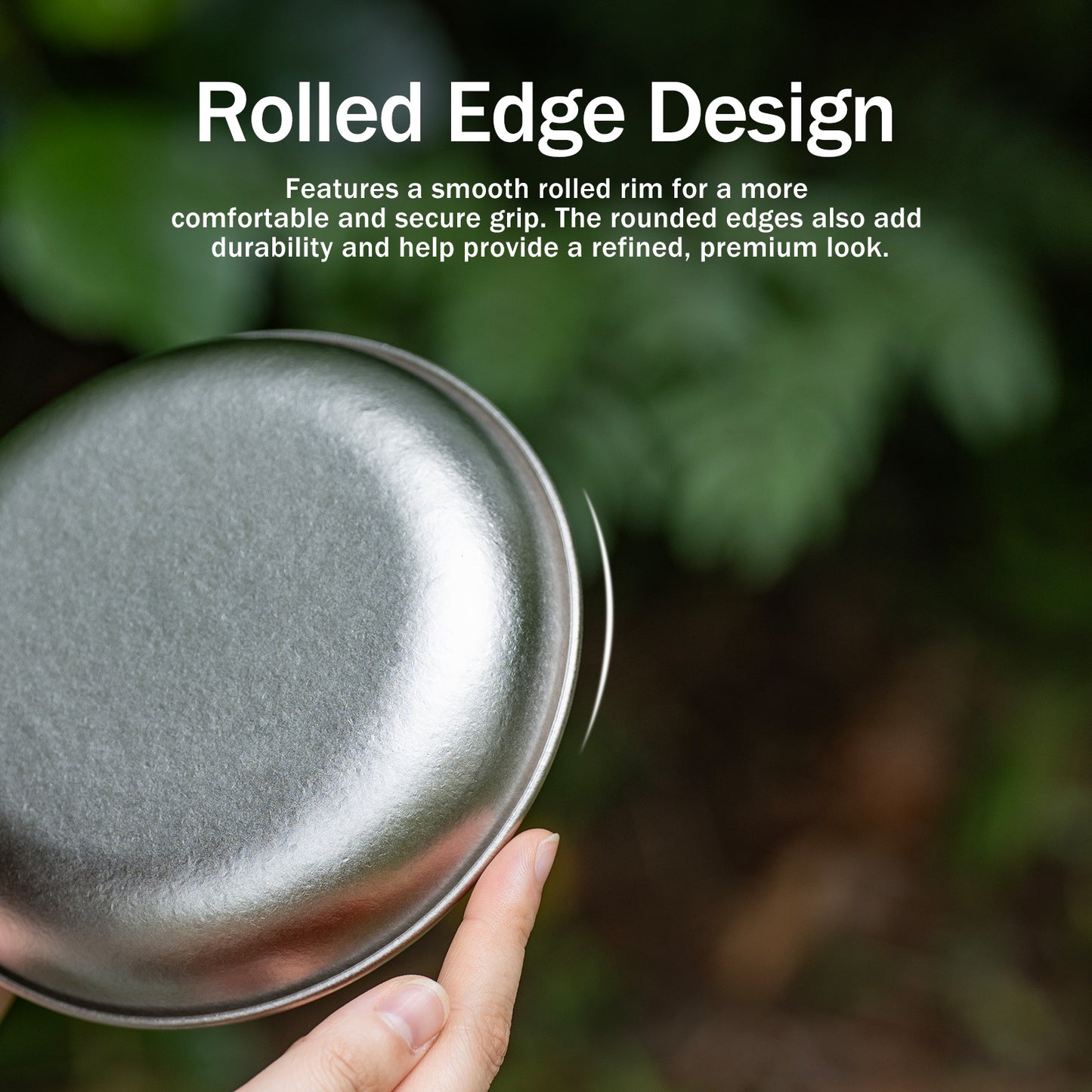 Boundless Voyage Titanium Camping Plate 350ml – Ultralight Outdoor Dining Bowl for Hiking, Backpacking & Travel