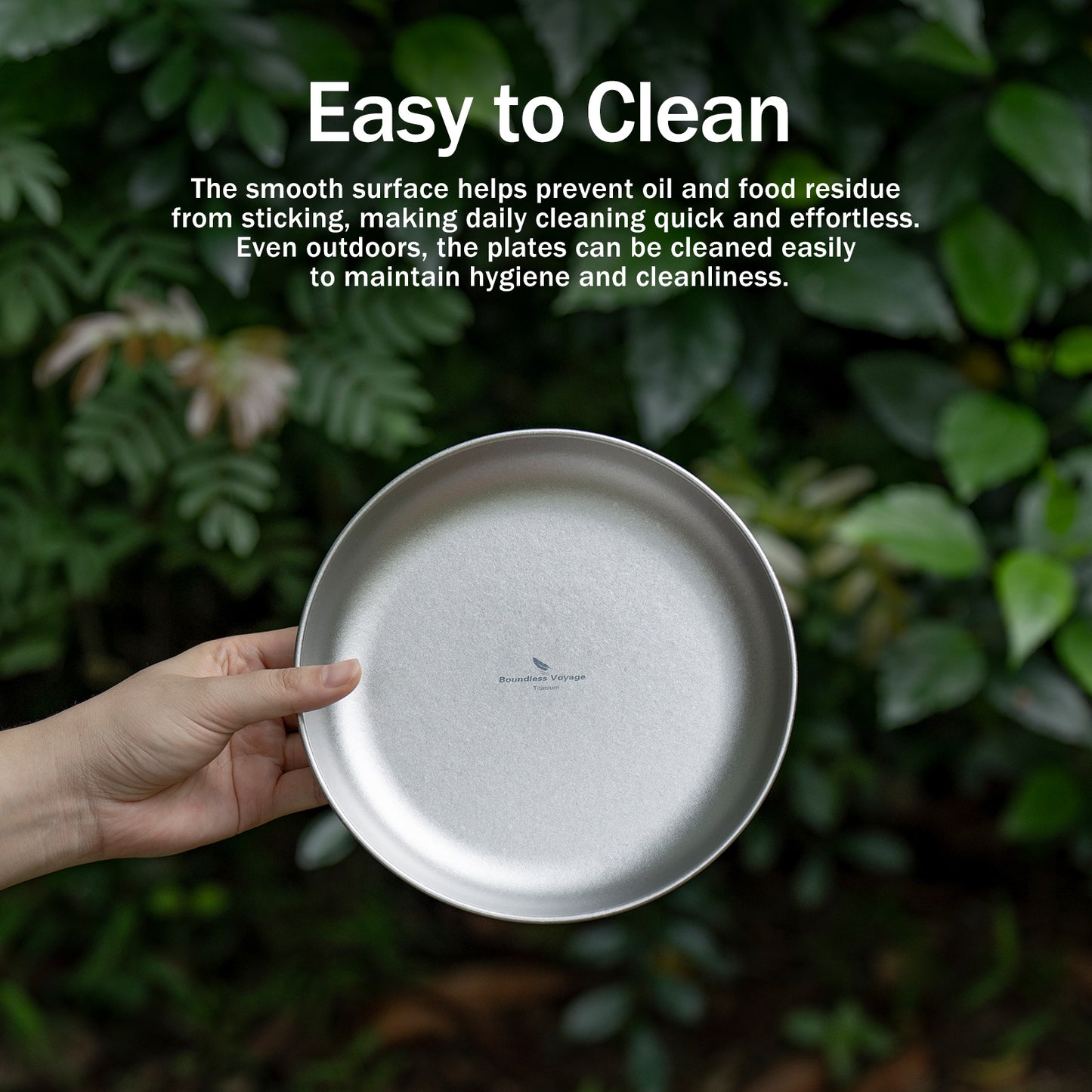 Boundless Voyage Titanium Camping Plate 350ml – Ultralight Outdoor Dining Bowl for Hiking, Backpacking & Travel