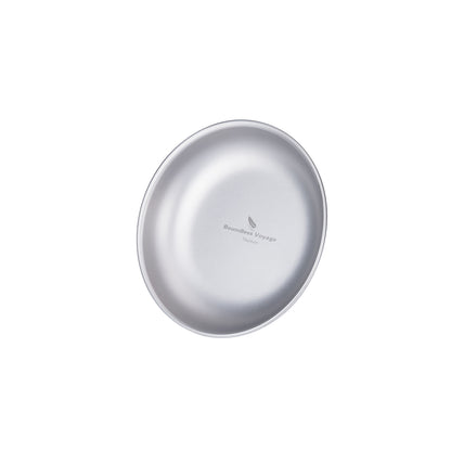 Boundless Voyage Titanium Plates Dishes Saucer Outdoor Camping Home Food Tray Round Dinnerware Hiking Backpacking Travel Portable Durable Tableware Stackable Serving Plates