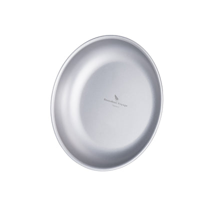 Boundless Voyage Titanium Plates Dishes Saucer Outdoor Camping Home Food Tray Round Dinnerware Hiking Backpacking Travel Portable Durable Tableware Stackable Serving Plates